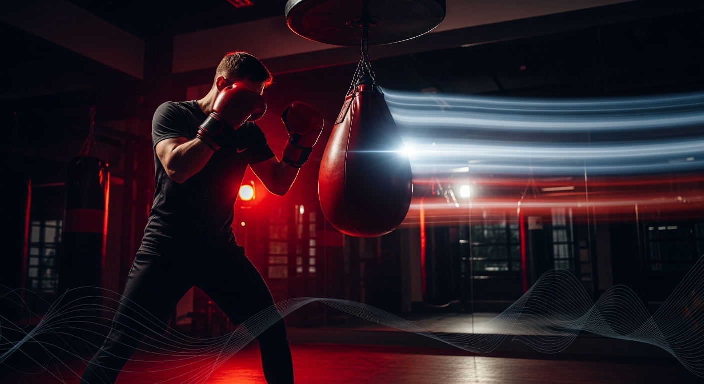 Beginner boxing workouts with speed bag training to improve hand-eye coordination and timing
