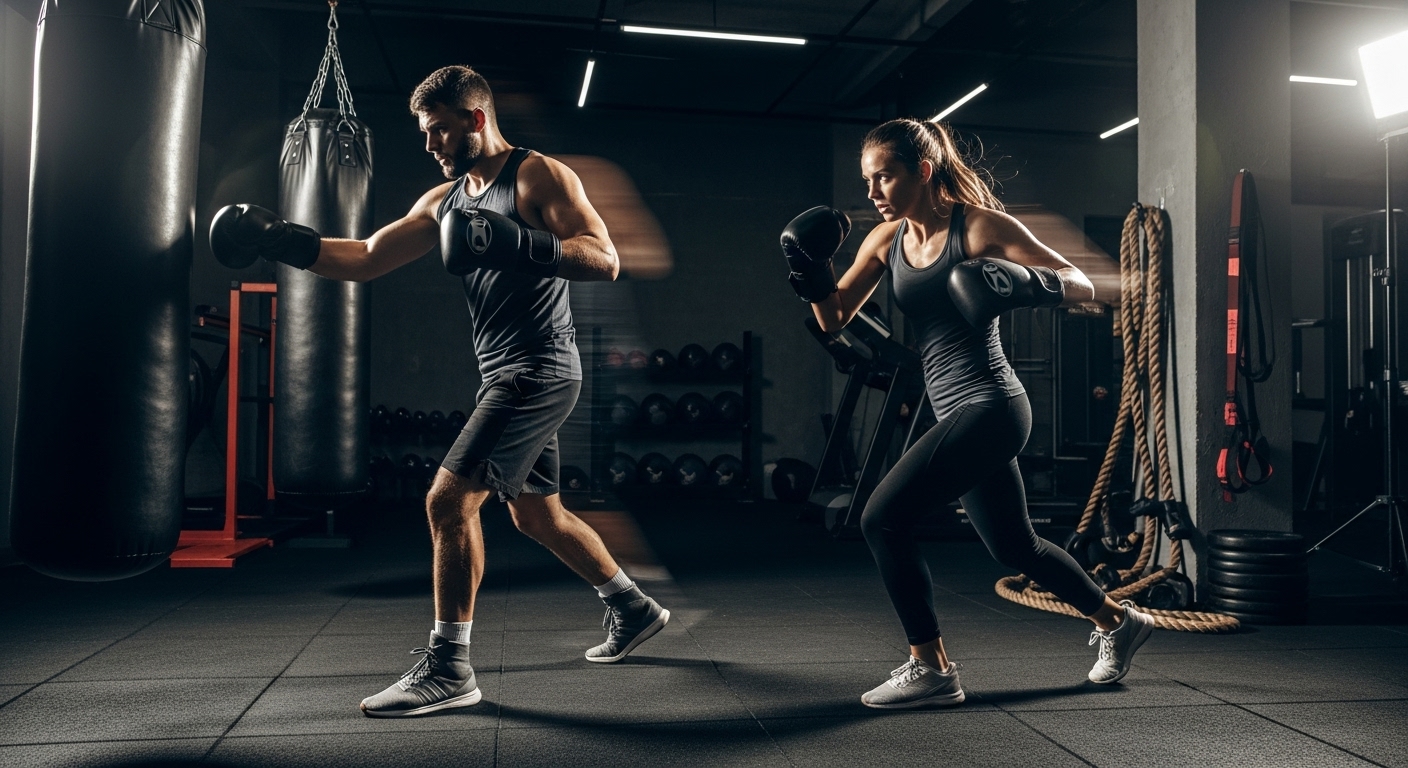 Boxing workouts for cardio and endurance training in the gym